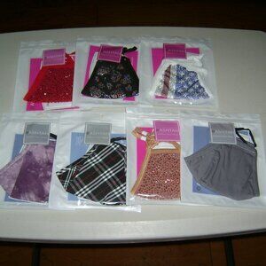 Fashion Face Cover Mask Assortment (7), NEW IN PACKAGE